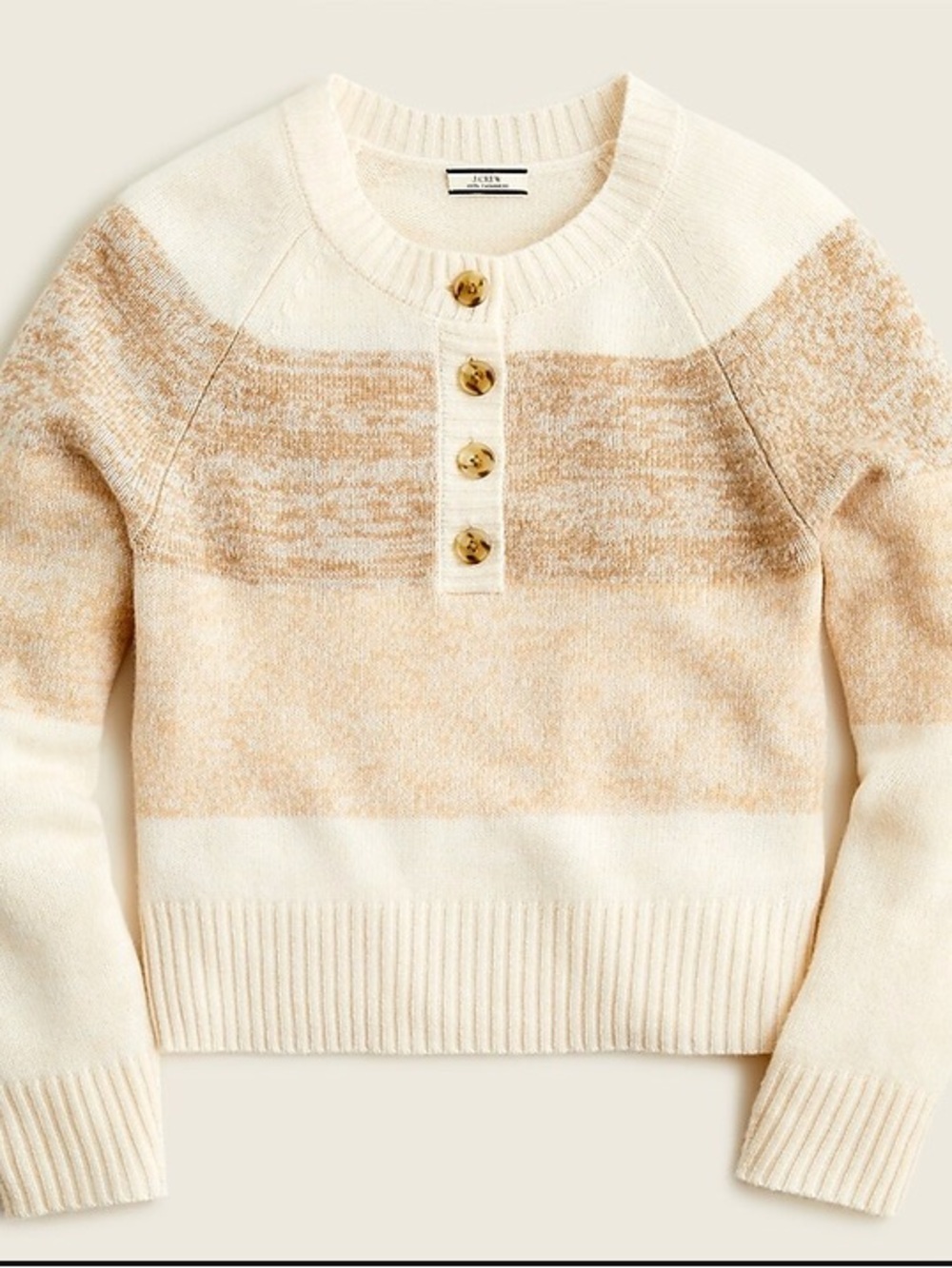 J. Crew Cashmere marled sweater in stripe